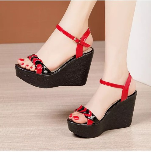 Sandali donna cinturino - , zeppa