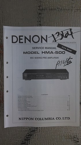 Denon hma 500 manuale - denon, di