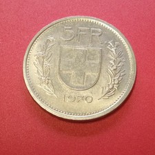 Svizzera Moneta 5 Franchi 1970 Nickel