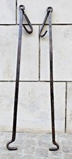Vecchie Spagnolette da Portone in ferro, Artigianato Italiano, forgiate a mano