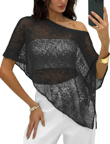 Poncho donna trasparente