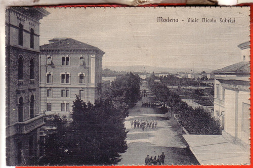 Cartolina modena scritta - modena,