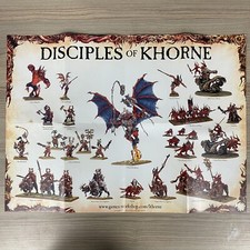 Poster Dei Guerrieri Del Caos Doppio Lato Discepoli Di Khorne Warhammer WFB