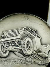 OLD MEDAGLIA PIASTRA FREGIO JEEP FUORISTRADA 4X4 GUERRA CARRO