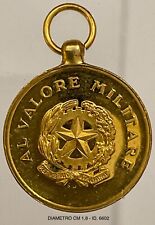 AL VALOR MILITARE MED. REPUBBLICA ITALIANA MIGNON CLASSE ORO DIAMETRO CM 1,8 S.J