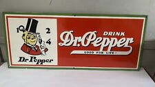 Insegna smaltata porcellana Drink Dr. Pepper 36 x 15 pollici 1 lato