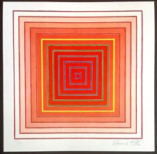 Frank Stella Litografia (COA originale firmata a penna) numerata a matita &