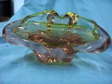 Posacenere rosa giallo triangolare Murano M7 Multicoloured Murano bowl ^