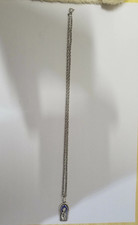 925 Collana IN Argento  & Ciondolo Croce / Gesù Sulla Religion/27cm