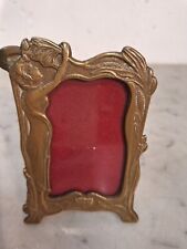 ANTICA PICCOLA CORNICE MINIATURA PORTAFOTO OTTONE liberty DECO' rettangolare