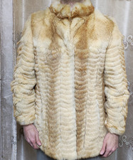 Giacca pelliccia di coyote oro