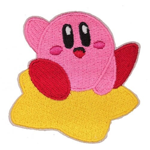 Kirby star ricamato alto - kirby,
