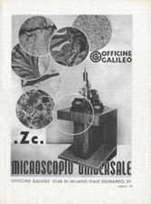 Officine Galileo microscopio universale Zc -  Advertising 1938
