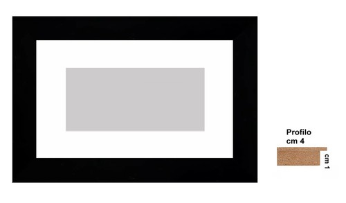 Cornice legno nera classica - legno,
