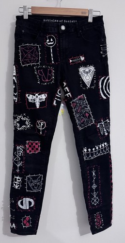 Jeans donna nero - con, toppa