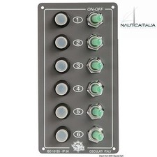 PANNELLO ELETTRICO ELITE 6 INTERRUTTORI PER BARCA, NAUTICA - OSCULATI 1470000
