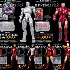 Iron Man Action Figure Mk1-Mk7 Fondjoy - Plastic Kit 16cm - NUOVO - Da Imballare