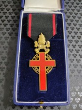 Medaglia Croce Vaticano.Con Scatolina.Fronte Perfetta.Retro Smalti Toccati.