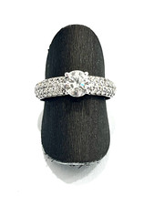 Anello Oro Bianco 18 Kt  750%