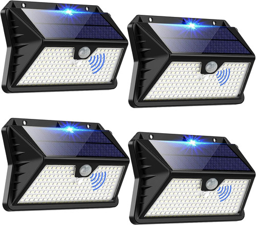 Faro led solare - faro, 4pz