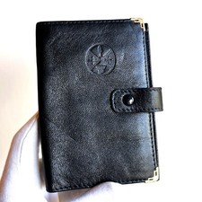 portafogli agenda REGIONE CALABRIA porta documento wallet pelle blu rubrica oro