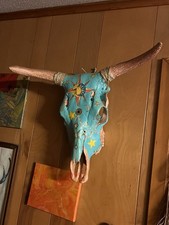 Hand painted bull - bull, wall