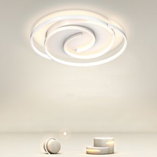 Plafoniera led 45w cerchio spirale vortice bianco lampadario da soffitto moderno