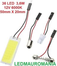 Plafoniere Led 12V Camper Barca Luce Interno T10 C5W BA9SCob 36 SMD 50x20 Auto