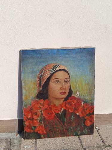 Dipinto epoca contadina - dipinto, d'epoca