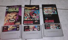 super nintendo snes Lotto Giochi Hulk Spider Man Super Mario