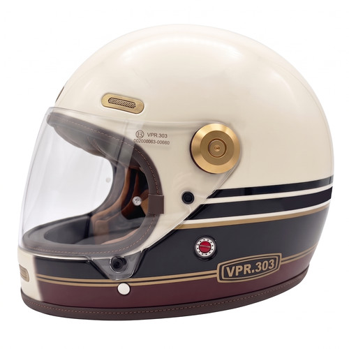 Casco moto integrale retro - integrale, in