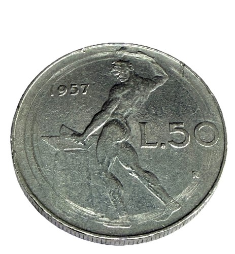 Moneta italia lire 1957 - 50,