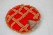 Vtg Cherry Pie Hand Knitted