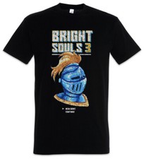 Bright Souls 3 T-Shirt Pixel 8 Bit Geek Nerd Gaming Gamer Games Fun Retro Knight