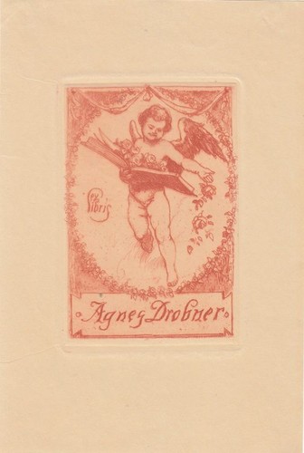 Exlibris bookplate radierung - bookplate,