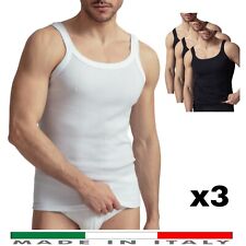 Canottiera Costine Intima 100% Cotone Canotta Spalla Stretta Vogatore Antisudore