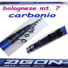 canna pesca bolognese in carbonio metri 7 cavedano passata galleggiante mare 