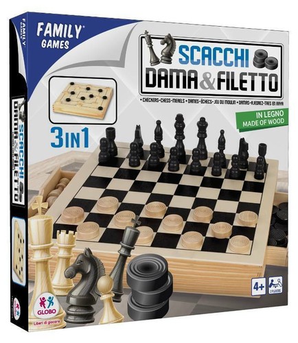 Scacchi dama filetto globo - dama,