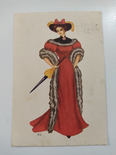 Cartolina costumi secolo - cartolina,