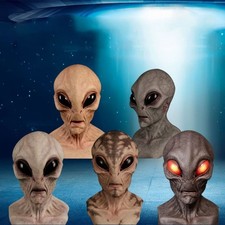 Big Eyes Halloween Maschera Aliena Lattice Copricapo Teschio Lattice Halloween