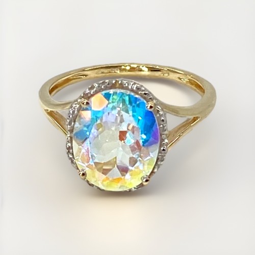 Anello topazio ovale aurora - topazio,