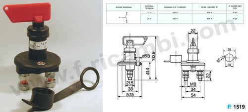 Interruttore staccabatteria - interruttore,
