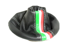 Cuffia leva cambio per Fiat 500 312_ (Bj 2007-2019) vera pelle nera + tricolore