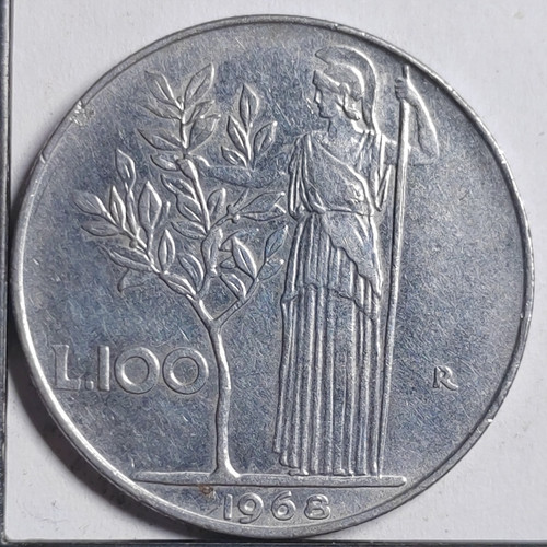 100 lire 1968 - 100,