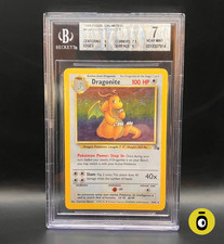 POKEMON - DRAGONITE HOLO RARE 4/62 - Fossil - ENG - COND. NM - BGS 7 - POP 37
