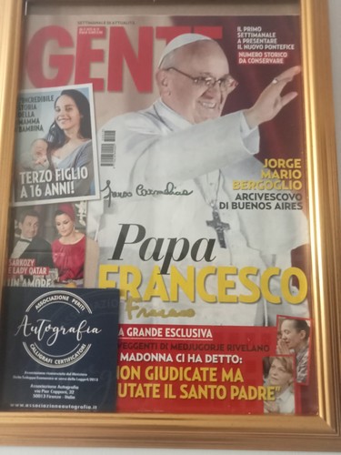 Autografo papa francesco sul - papa,