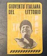 TESSERA PNF ANNO XVI gioventù