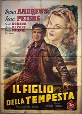 IL FIGLIO DELLA TEMPESTA-Manifesto affiche originale-Dana Andrews1948(Ballester)