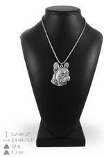 Francese Bulldog - Collana Con Uno Cane An Una Collana D'Argento Artdog