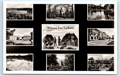 Cartolina rppc hälsning från - cartolina,